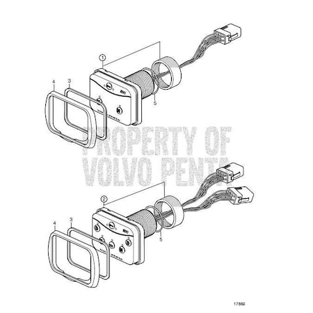 Volvo Penta Control Panel 874122